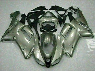 2007-2008 Silver Kawasaki ZX6R Motorcycle Fairings Kits Canada