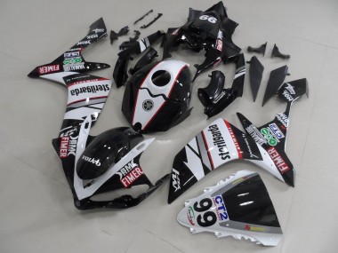 2007-2008 Black White Stickers Packs Yamaha YZF R1 Motorcycle Fairings Kit Canada