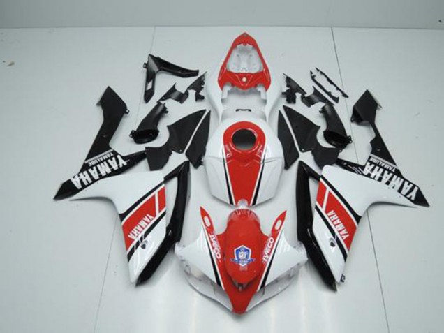 ABS 2007-2008 Factory Red White Yamaha YZF R1 Motorbike Fairing Canada