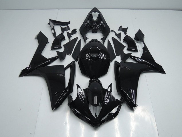 ABS 2007-2008 Glossy Black Yamaha YZF R1 Motorcycle Fairing Kit Canada