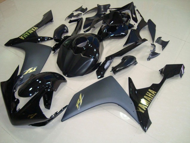 ABS 2007-2008 Matte Black Gold Yamaha YZF R1 Bike Fairings Canada