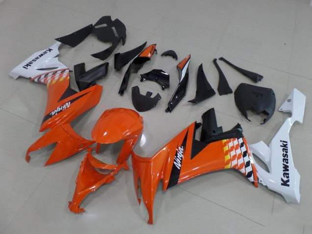 2008-2010 Orange and White Kawasaki ZX10R Motorcycle Bodywork Canada