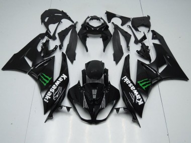 2009-2012 Black with Monster Kawasaki ZX6R Replacement Motorcycle Fairings Canada