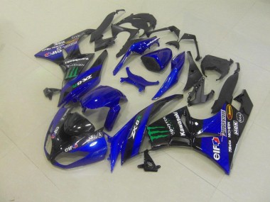 2009-2012 Blue Monster Kawasaki ZX6R Bike Fairing Kit Canada