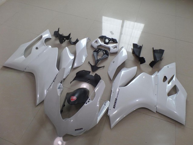 2011-2014 Pearl White Ducati 1199 Motorcycle Fairing Kit Canada