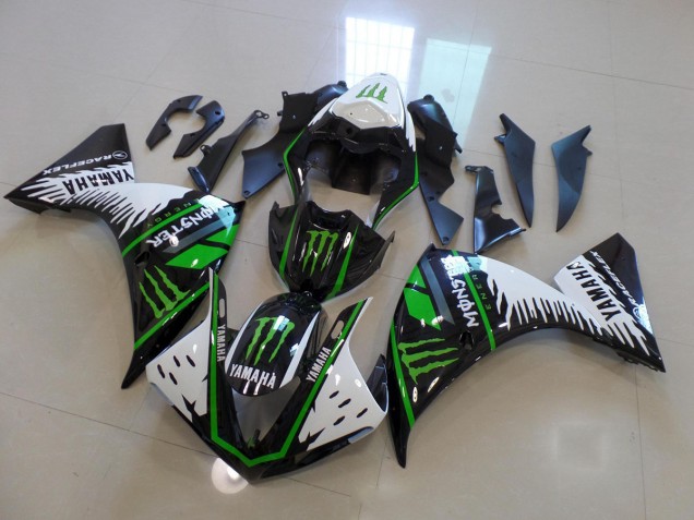 ABS 2012-2014 White Green Big Monster Yamaha YZF R1 Motorcycle Fairings Kits Canada