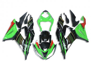 2013-2018 Green Black Kawasaki ZX6R Bike Fairing Kit Canada