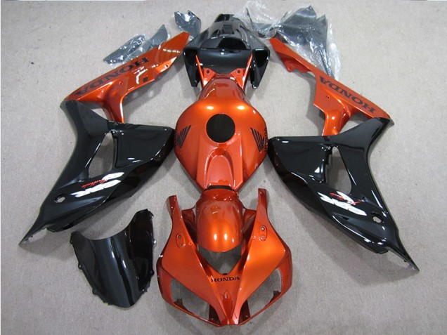 2006-2007 Black Orange Honda CBR1000RR Motorcycle Fairings Kit Canada