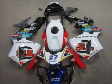 2003-2004 White Red Blue 27 Honda CBR600RR Motorcycle Fairings Canada