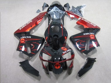 2003-2004 Black Red RACARDI Honda CBR600RR Bike Fairing Kit Canada