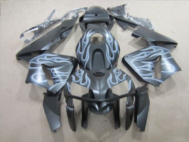 ABS 2005-2006 Black Silver Flame Honda CBR600RR Replacement Motorcycle Fairings Canada