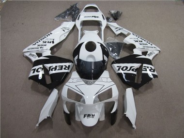 ABS 2005-2006 White Black Repsol Honda CBR600RR Motorcylce Fairings Canada