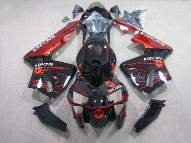 ABS 2005-2006 Black Red BACARDI Honda CBR600RR Motorcycle Fairings Canada