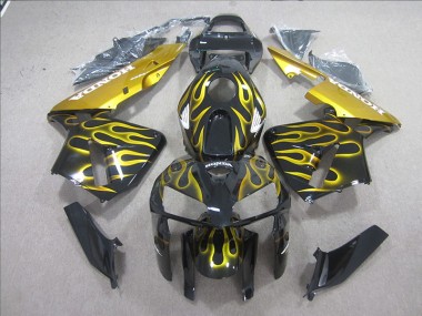 ABS 2005-2006 Black Yellow Flame Honda CBR600RR Motorcycle Fairing Kits Canada