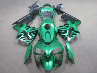 ABS 2007-2008 Green Black Honda CBR600RR Motorcycle Fairings Kit Canada