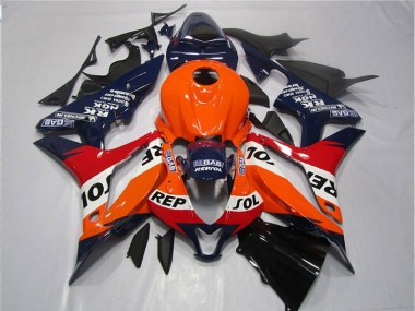 ABS 2007-2008 Orange Blue Black Repsol Honda CBR600RR Motorcycle Fairings Canada