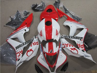 ABS 2007-2008 Red White Honda CBR600RR Motor Fairings Canada