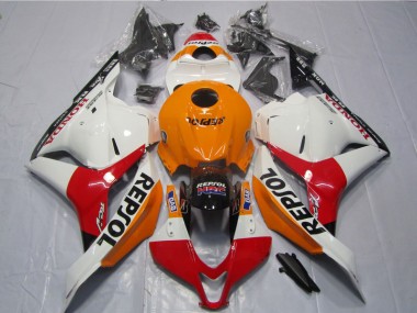 ABS 2009-2012 White Orange Black Repsol Honda CBR600RR Motorcycle Fairing Kit Canada