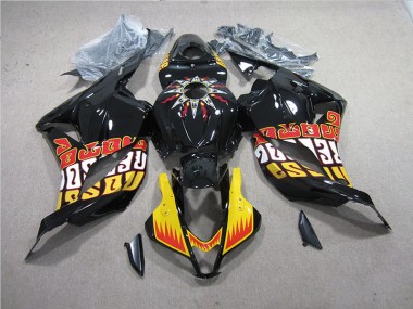 ABS 2009-2012 Black Yellow Honda CBR600RR Replacement Motorcycle Fairings Canada