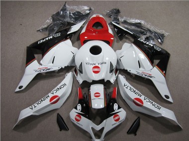 ABS 2009-2012 White Red Konica Minolta Honda CBR600RR Motorbike Fairing Kits Canada