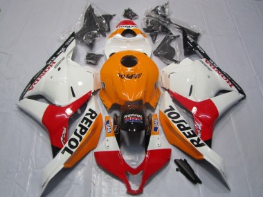 ABS 2009-2012 Orange Red White Repsol Honda CBR600RR Motorcycle Fairing Kit Canada