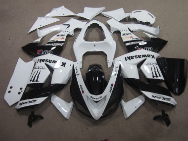 2006-2007 White Touch4 Monster Kawasaki ZX10R Bike Fairing Kit Canada