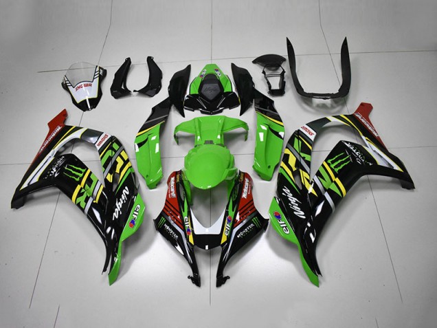 2016-2019 Green Black Red Ninja Monster Kawasaki ZX10R Motorbike Fairings Canada