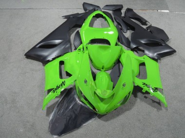 2005-2006 Green Black Ninja 636 Kawasaki ZX6R Motorcycle Fairings Kits Canada