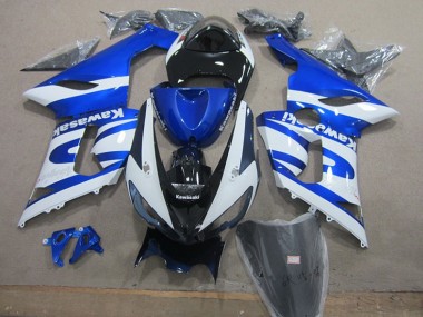 2005-2006 Blue White Kawasaki ZX6R Motorcycle Replacement Fairings Canada