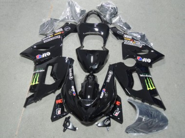 2005-2006 Black 3M Touch4 Monster Kawasaki ZX6R Motor Bike Fairings Canada