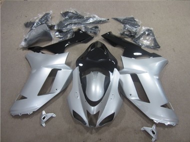 2007-2008 Silver Black Kawasaki ZX6R Motor Fairings Canada