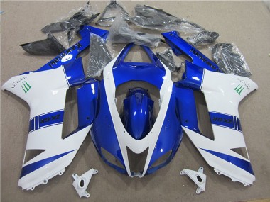 2007-2008 Blue White Monster Kawasaki ZX6R Bike Fairing Canada