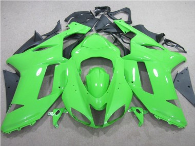 2007-2008 Green Kawasaki ZX6R Replacement Motorcycle Fairings Canada