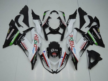 2013-2018 Black White Rapid Hager Kawasaki ZX6R Motorbike Fairing Canada