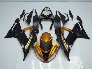 2013-2018 Black Gold Kawasaki ZX6R Motor Bike Fairings Canada