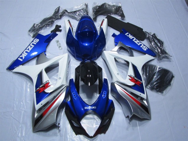 ABS 2007-2008 Blue White Suzuki GSXR1000 Bike Fairings Canada