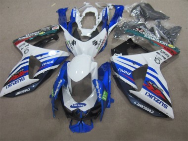 2009-2016 White Blue Samsung Suzuki GSXR1000 Motorbike Fairings Canada