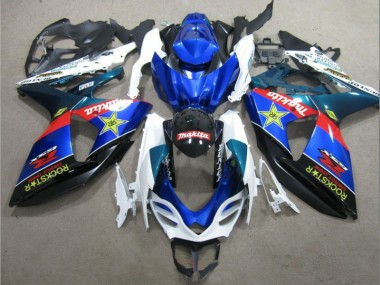 2009-2016 Blue White Rockstar Suzuki GSXR1000 Bike Fairing Canada