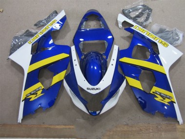 2004-2005 Blue White Yellow Suzuki GSXR600 Replacement Motorcycle Fairings Canada