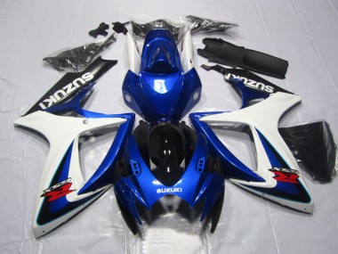 2006-2007 Blue White Suzuki GSXR600 Motorcycle Fairings Kits Canada