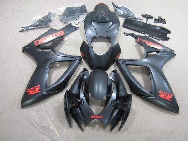 2006-2007 Black Red Decal Suzuki GSXR600 Motorcycle Fairing Canada