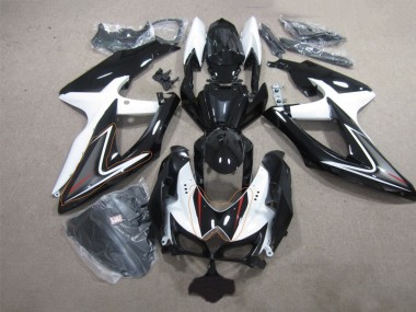 2008-2010 Black White Suzuki GSXR600 Replacement Fairings Canada