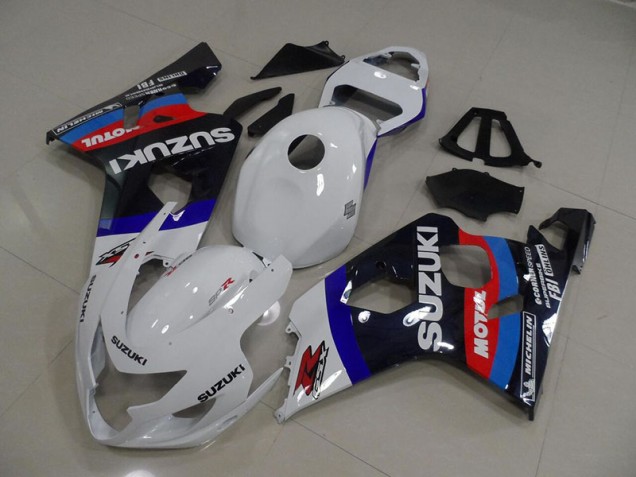 2004-2005 Wite Blue Motul Suzuki GSXR750 Motorcycle Bodywork Canada