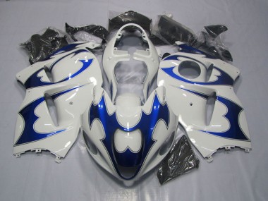 1996-2007 White Blue Suzuki GSXR1300 Hayabusa Bike Fairing Kit Canada