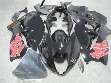 1996-2007 Black Red Decal Suzuki GSXR1300 Hayabusa Motorcycle Fairings Kit Canada