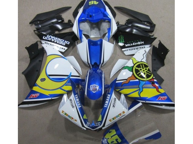 ABS 2009-2011 Blue White Yellow 46 Yamaha YZF R1 Replacement Fairings Canada