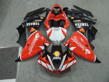 2009-2011 Black White Santander Red Yamaha YZF R1 Motorcycle Fairing Kits Canada