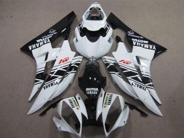 2006-2007 Black White Motul Yamaha YZF R6 Bike Fairings Canada