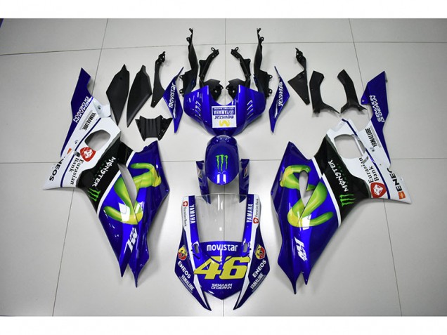 2017-2021 Monster Blue Movistar 46 Yamaha YZF R6 Motorcycle Bodywork Canada